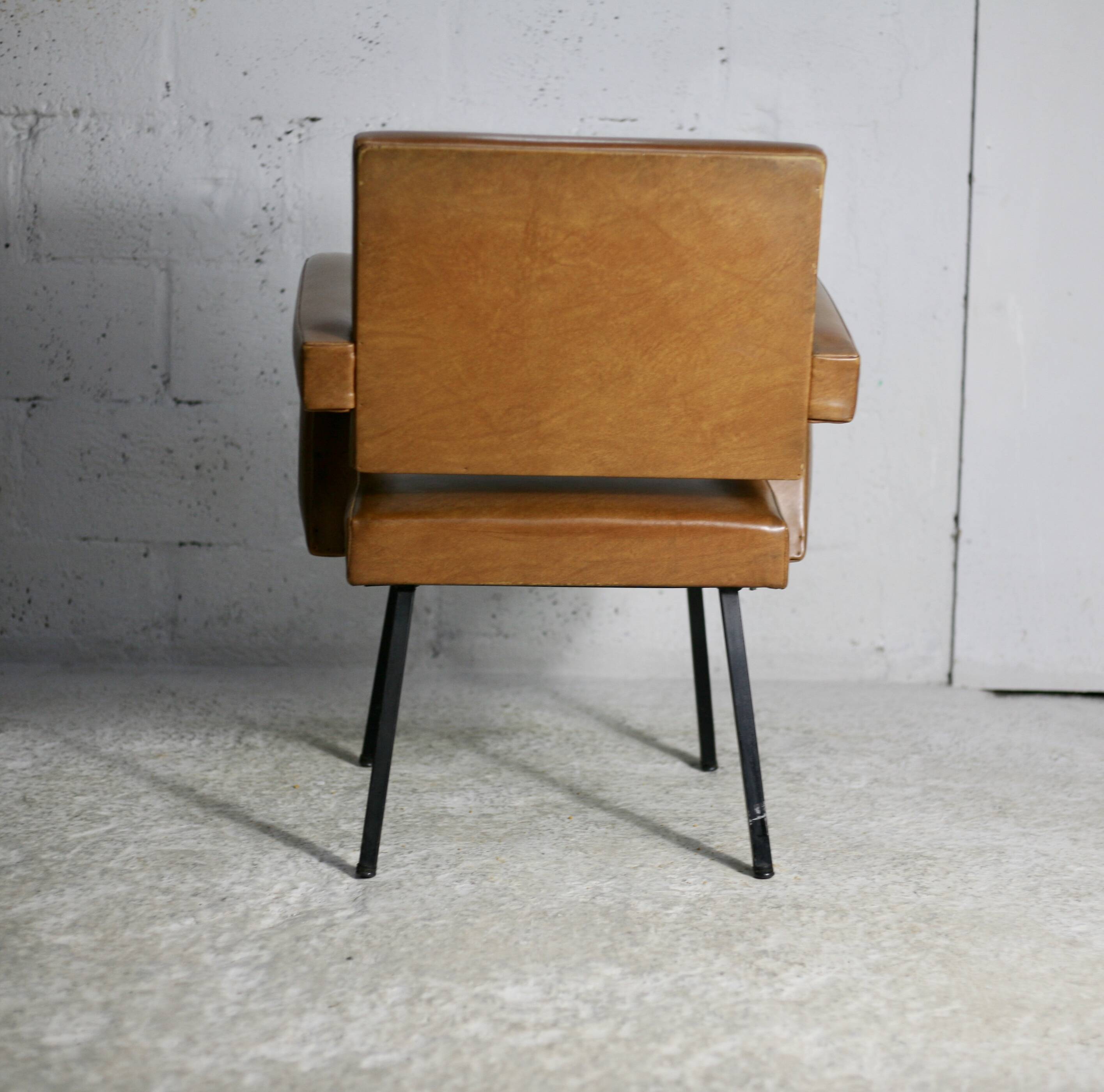 Armchair Jacques Adnet, style circa 1955