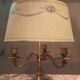 Lampe en bronze à  3 bras de style Louis XV