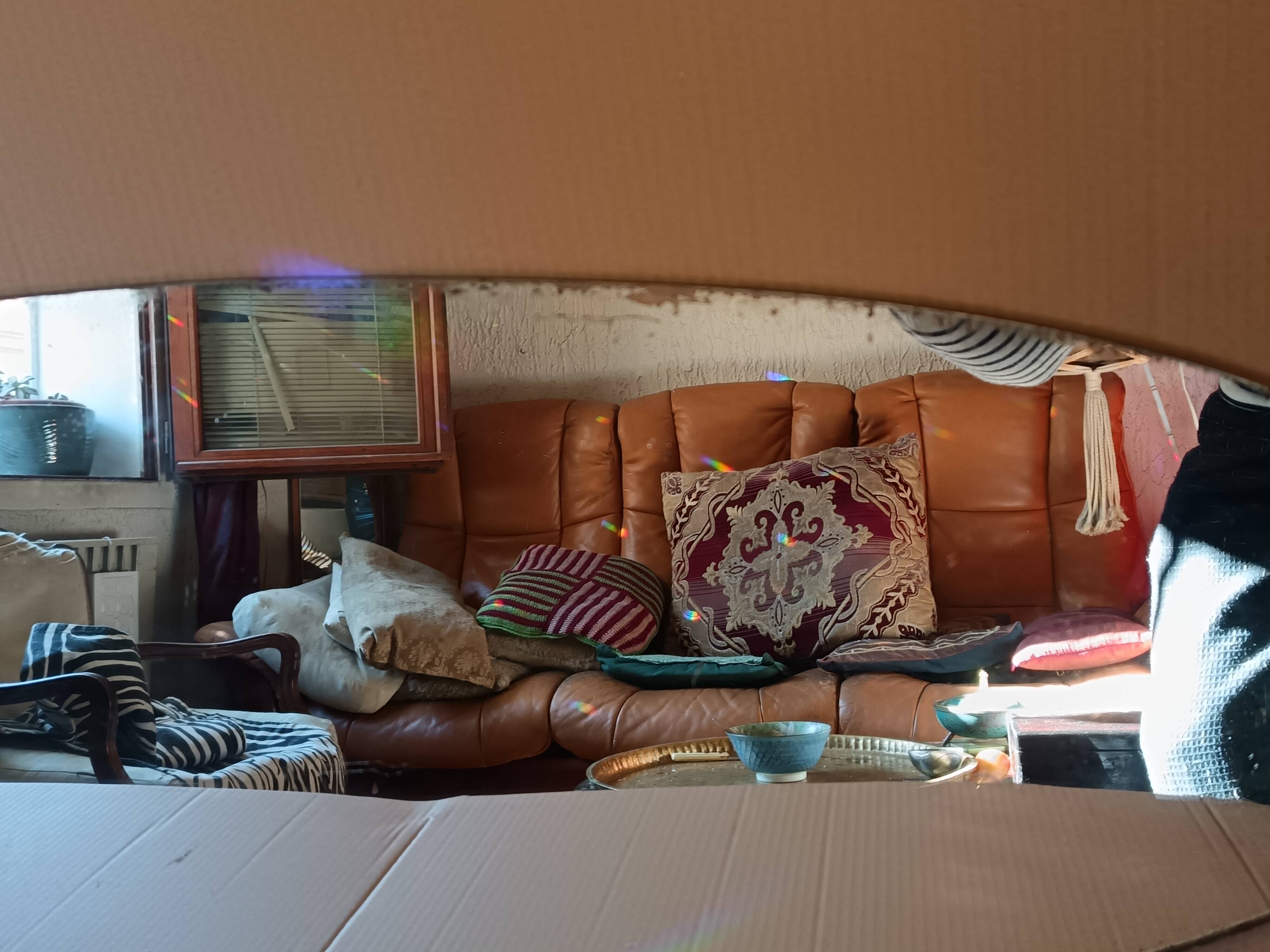 Italian oval wall mirror 1950.