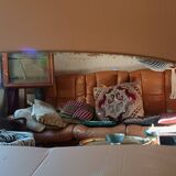 Italian oval wall mirror 1950.