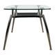 Table basse moderne « Space Age » des années 1970 en chrome et en verre