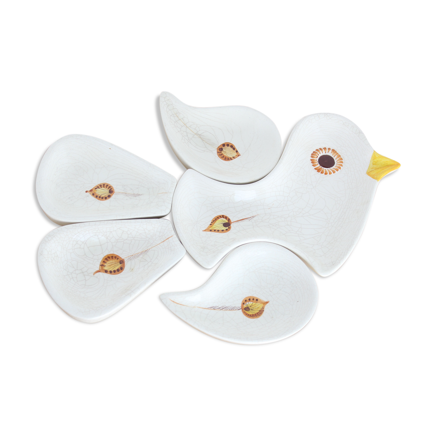 Aperitifs ceramic bird cups