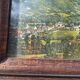 Vintage photographic print / Lake Annecy Alps / wooden frame