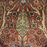 Handmade vintage indian agra carpet 1980 traditional wool area rug-
