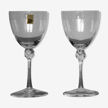 Set of two Daum glasses, Bolero model.