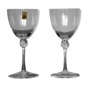 Lot de deux verres Daum, modèle Boléro.
