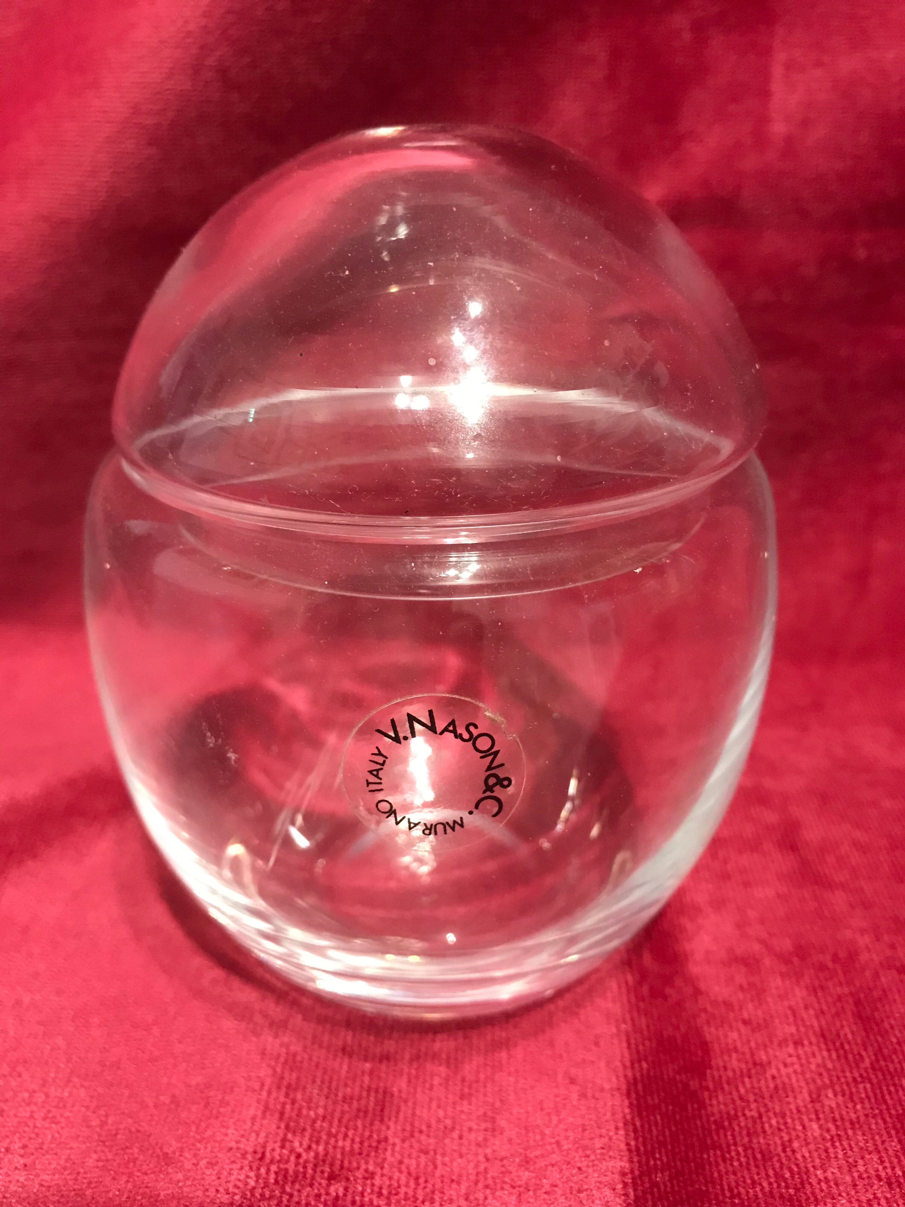 Murano Nason glass candy box signed