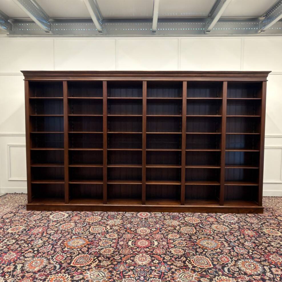 Large Classic English Open Bookcase