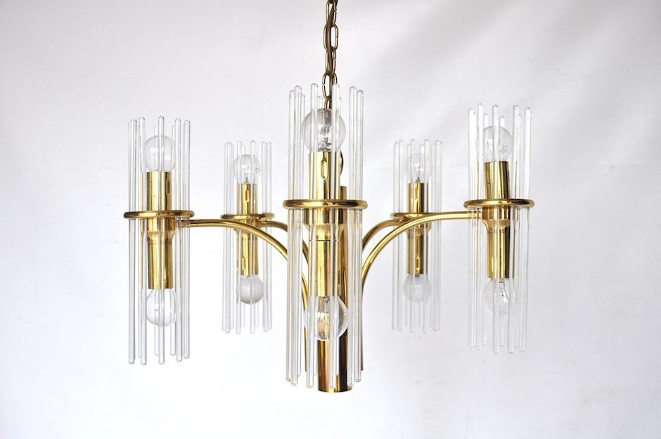 Brass chandelier 1970