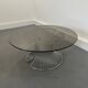 Table basse en verre fumé, années 1980