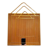 Square mirrors in gold metal