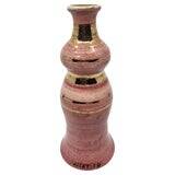 Georges Pelletier soliflore vase in fine gold rose ceramic, France.