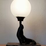 Art deco lamp sea lion