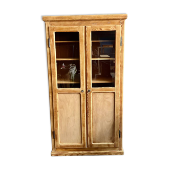 Antique pharmacy display case