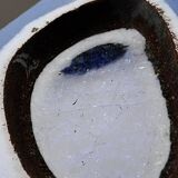 Cendrier céramique artisanale et verre fondu vintage Pieter Groeneveldt