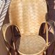 Chestnut braid armchairs from the 70s