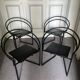 Ensemble de 4 chaises Latonda de Mario Botta pour Alias 1986, rare version avec l'assise en cuir