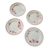 Set of 4 hand-decorated MBFA dessert plates