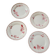 Set of 4 hand-decorated MBFA dessert plates
