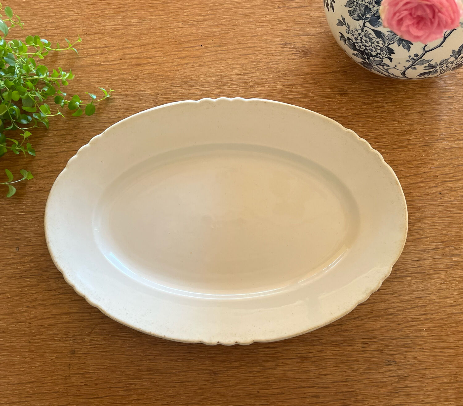 Oval dish - orchia earthenware