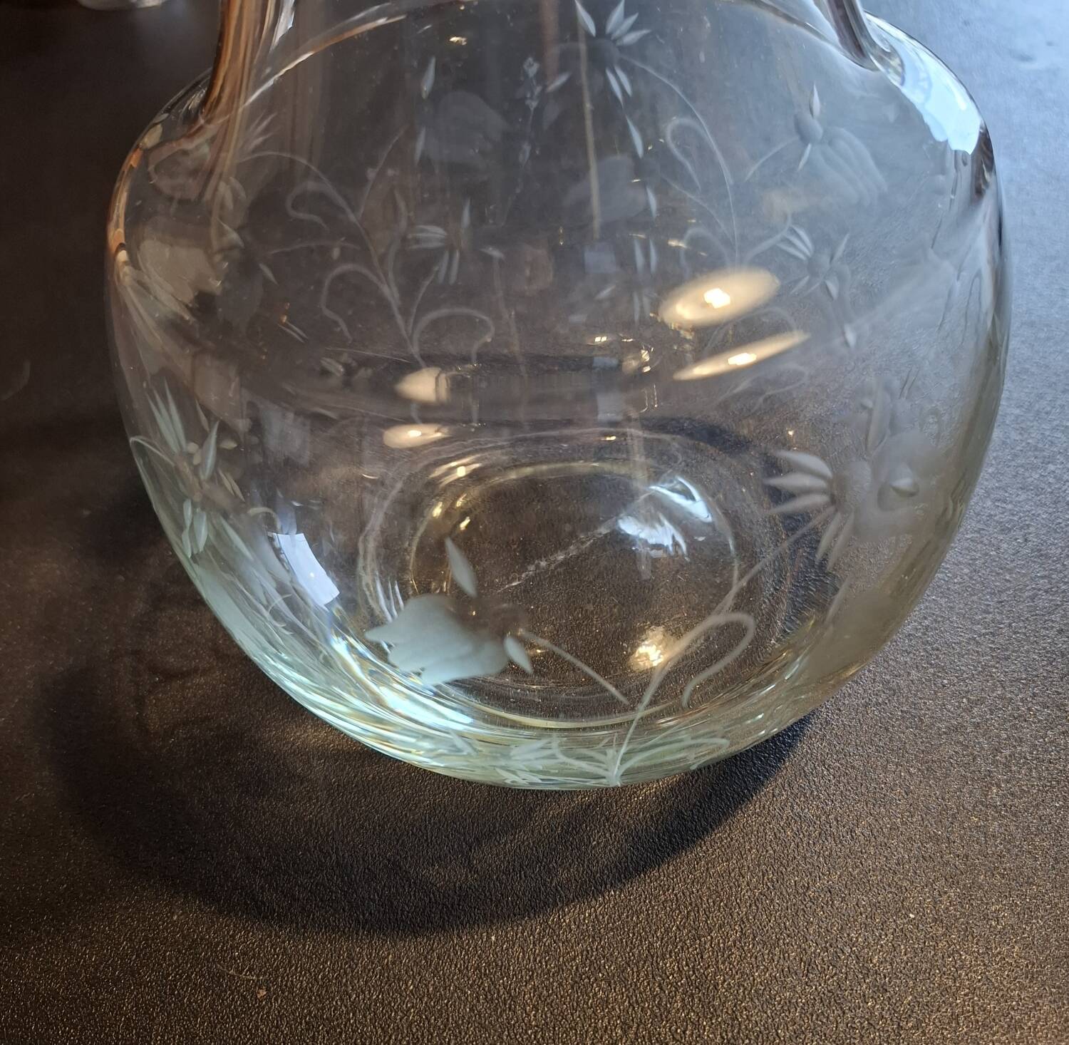 Vintage engraved vase