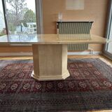 Travertine dining table