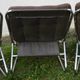 Chair tubular in Brown velvet of the 1970s