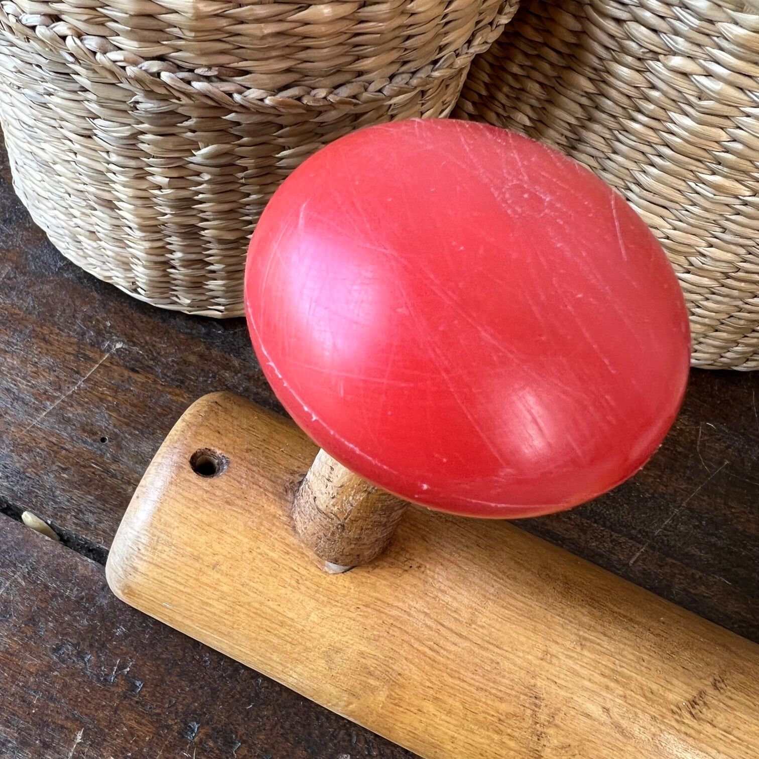 Vintage wooden hook "mushroom"
