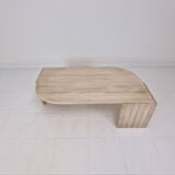 Italian Coffee Table in Travertine, 1980s