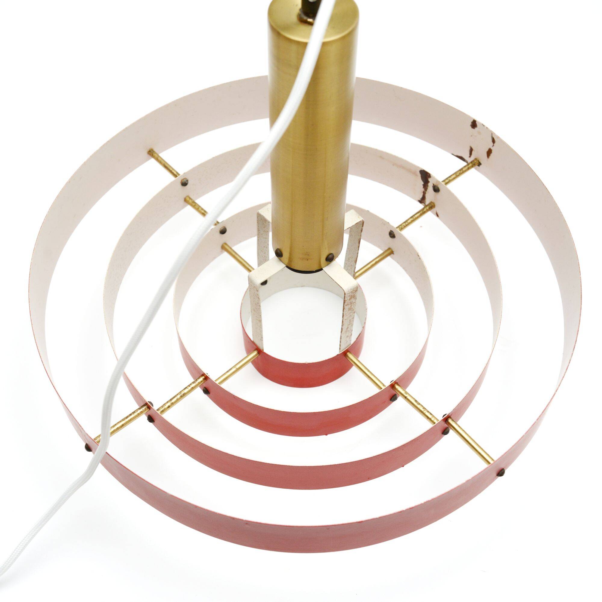 Red Scandinavian lamp, Denmark 1960s