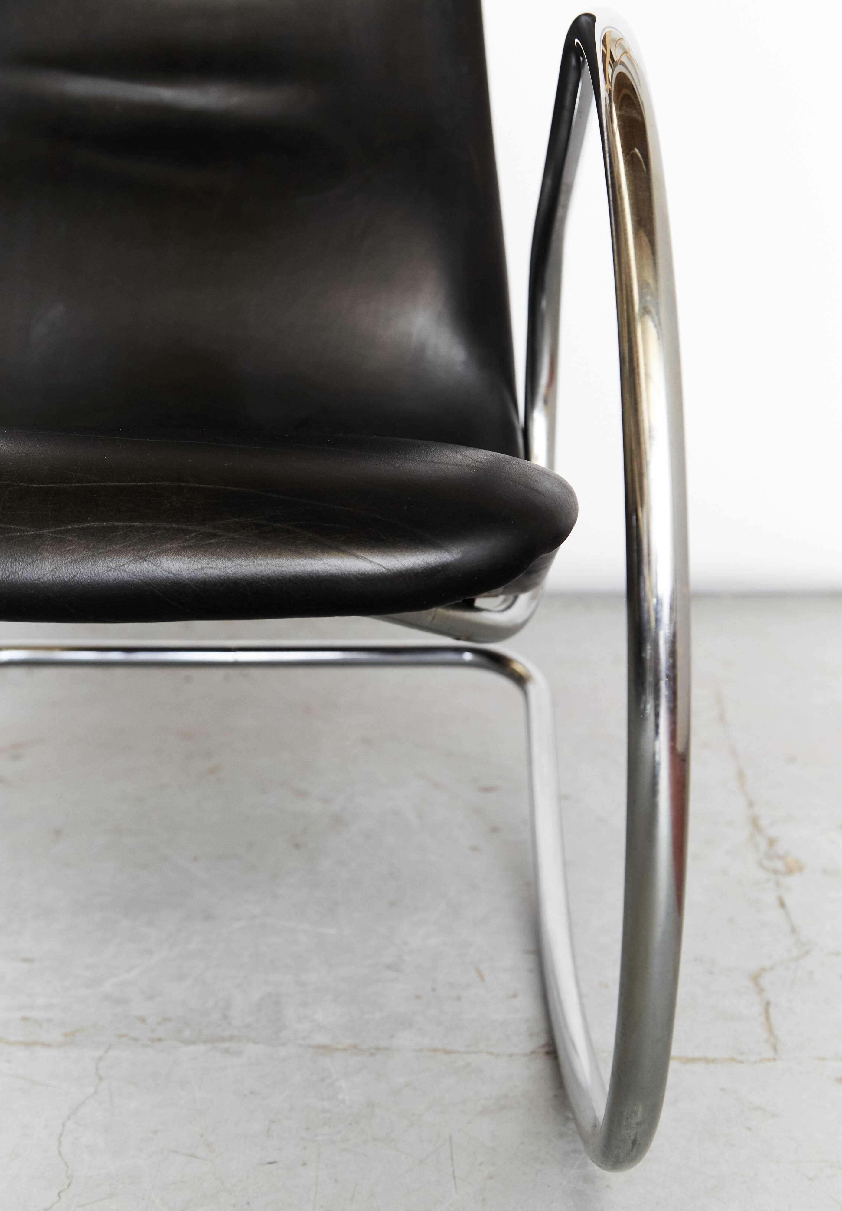 Vintage S826 Cantilever Rocking Chair in Chrome by Ulrich Böhme for Thonet