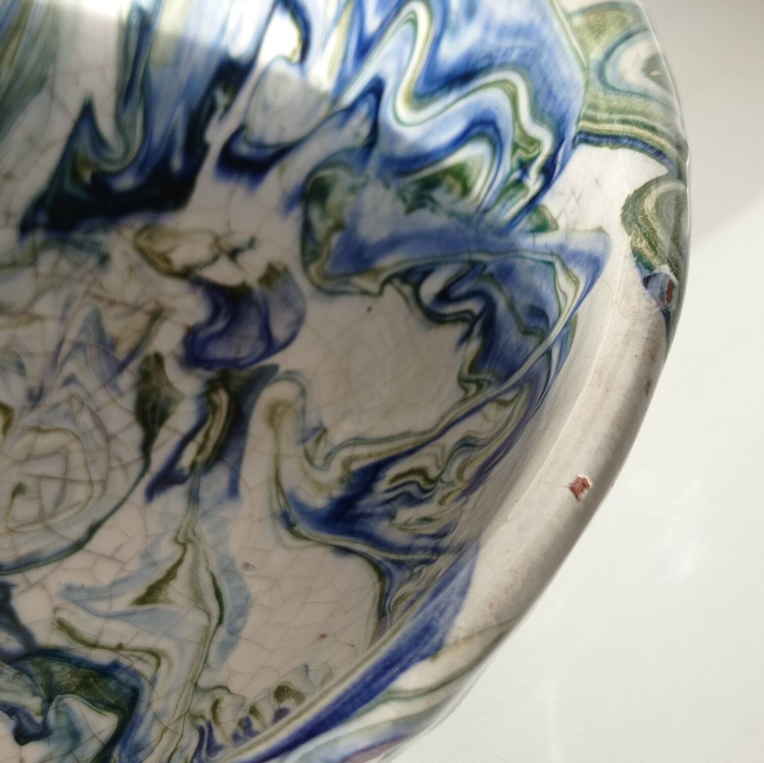 Handmade ceramic salad bowl