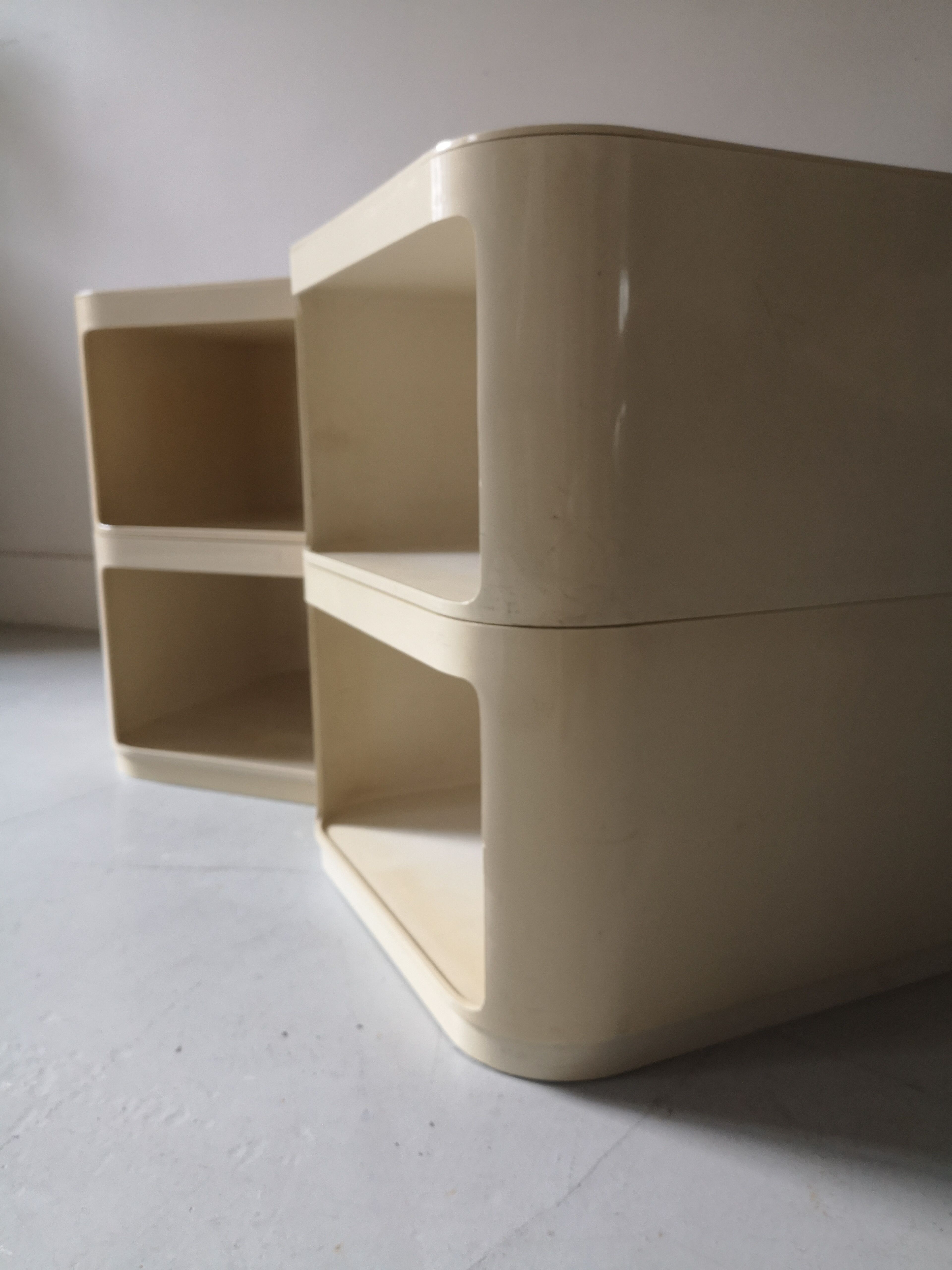 4 blocs Kartell by Anna Castelli, made in italy, 1970