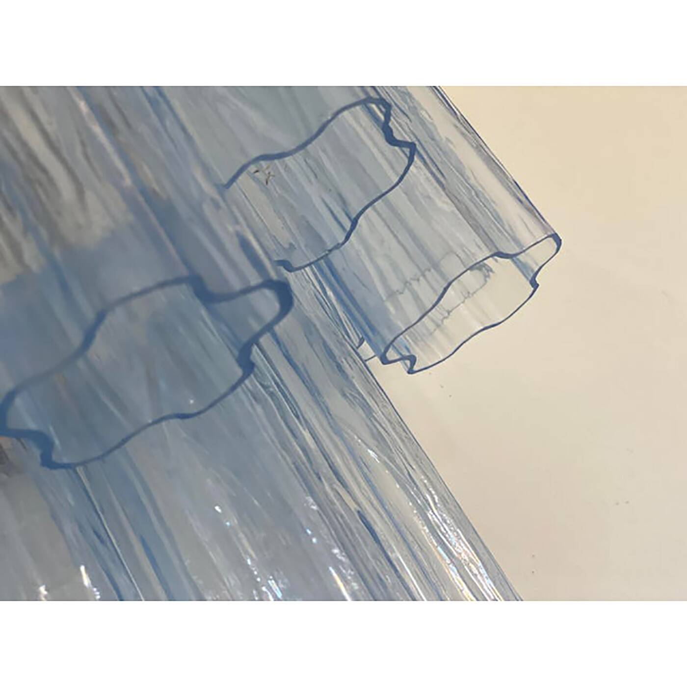 Contemporary Light-Blue “Tronchi”Murano Glass Wall Sconces in Venini Style - a Pair