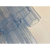 Contemporary Light-Blue “Tronchi”Murano Glass Wall Sconces in Venini Style - a Pair