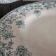 7 Jane model flat plates with dark green floral decoration Saint-Amand