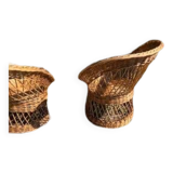 Pair of wicker armchairs
