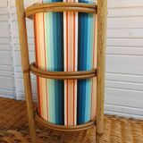 Vintage rattan lamp and custom made lampshade