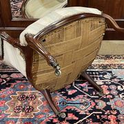 Napoleon III bergère in mahogany from the late 19th century to be reupholstered.