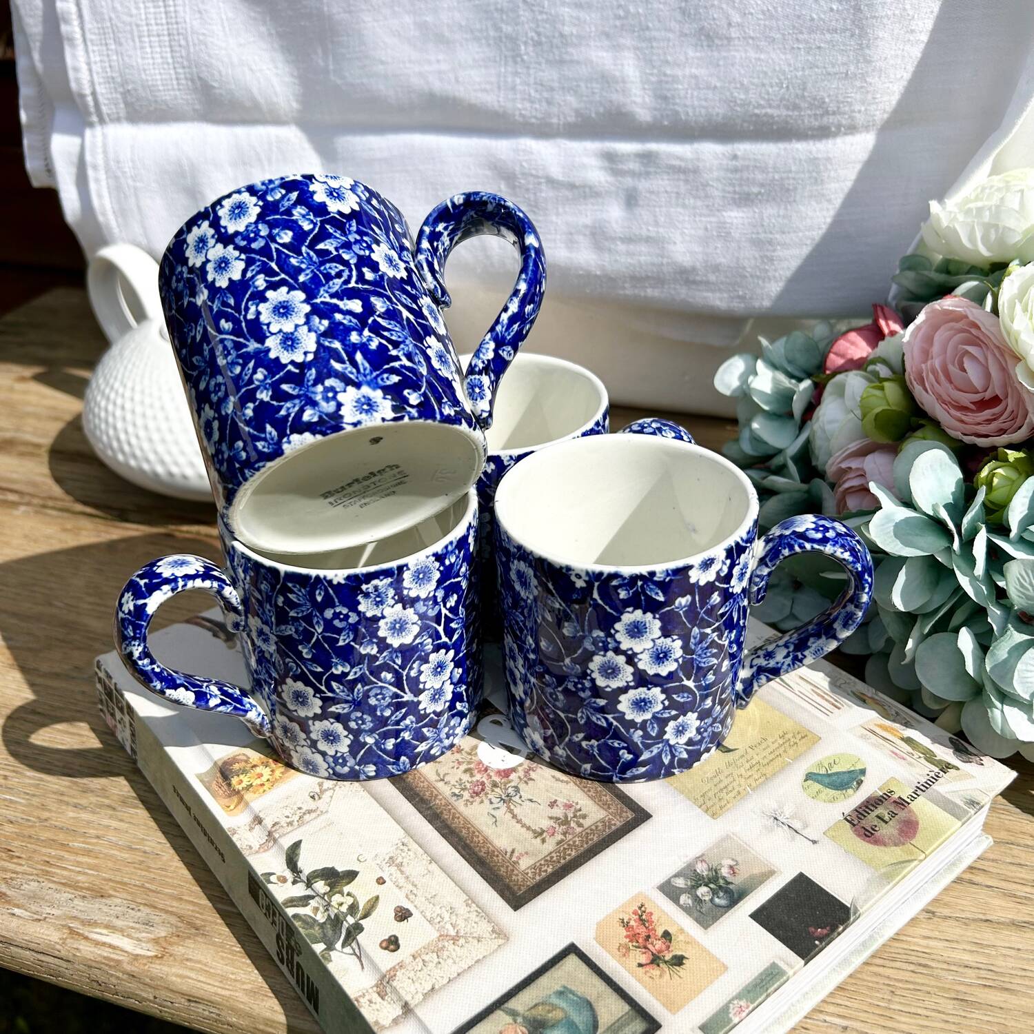 Burleigh Blue Calico Mug