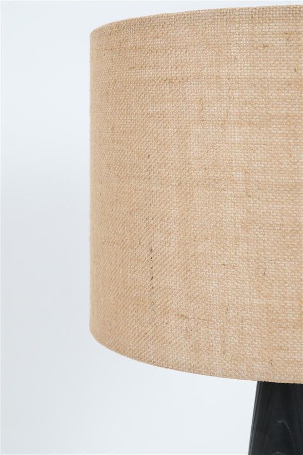 Rare black Theodor Skjøde Knudsen table lamp / Skjern / Mid-century Danish modern design / 1960s / 1970s
