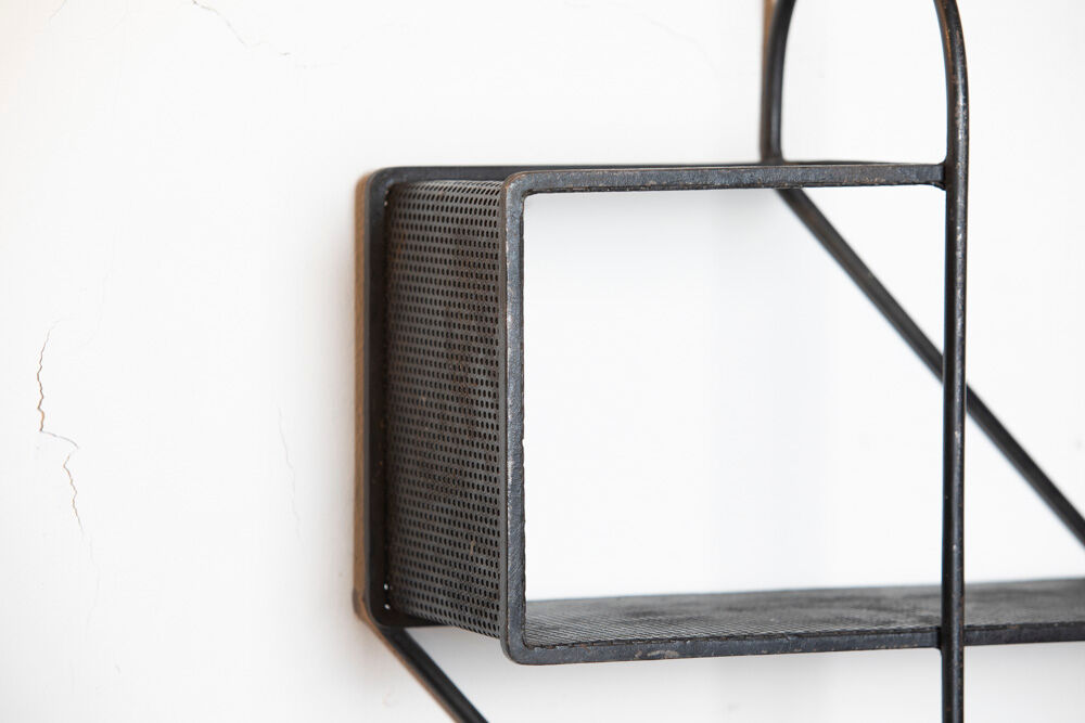 Steel wall shelf