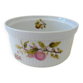 Porcelain soufflé mold with fruit decoration