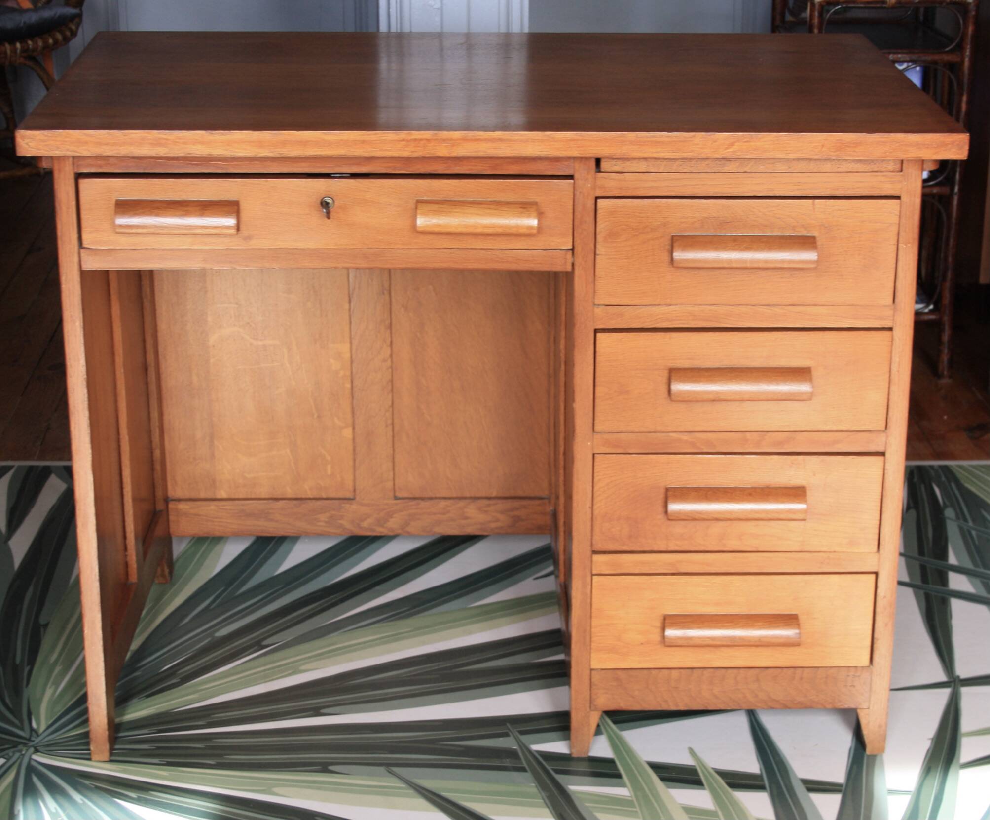 Solid wood school teacher desk