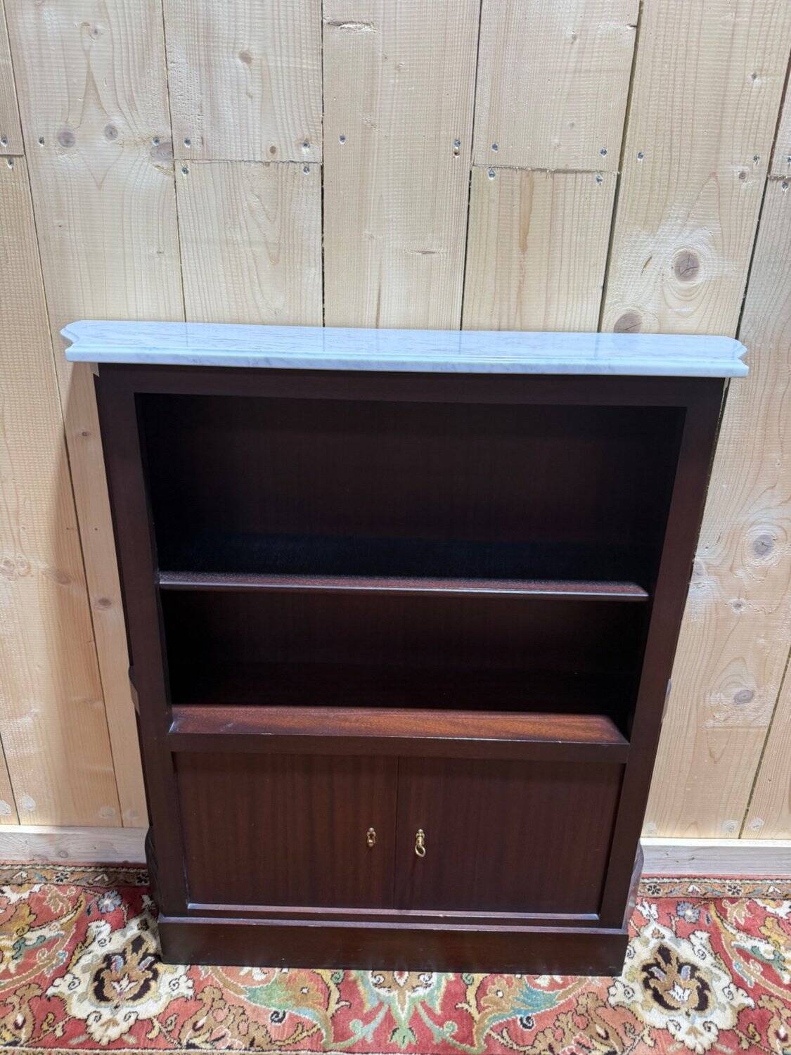 Low library - Bibus - Mahogany console with marble top