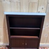 Low library - Bibus - Mahogany console with marble top