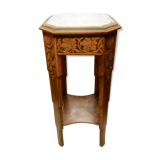 Side table wood and marble