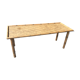 Table basse en rotin vintage