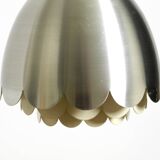 Small 1960s Space Age pendant lamp by Doria made of aluminum and metal