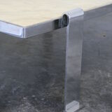 70s Marble and Chrome Coffee Table